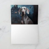 Weimaraner Halloween Griezelen Kaart (Binnen)