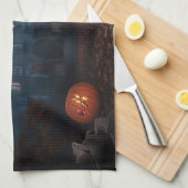 Weimaraner Halloween Griezelen Theedoek (Quarter Fold)