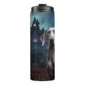 Weimaraner Halloween Griezelen Thermosbeker (Voorkant)