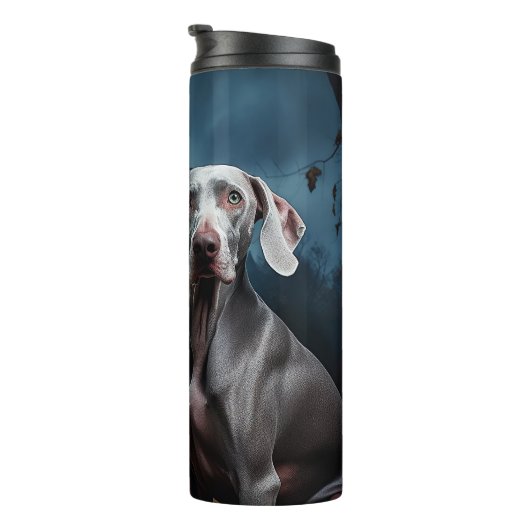 Weimaraner Halloween Griezelen Thermosbeker (Geroteerd rechts)