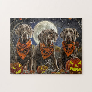 Weimaraner Halloween Griezelig Legpuzzel
