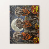 Weimaraner Halloween Griezelig Legpuzzel (Verticaal)