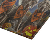 Weimaraner Halloween Griezelig Snijplank (Hoek)