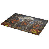 Weimaraner Halloween Griezelig Snijplank (Hoek)