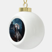 Weimaraner Halloween Scary Keramische Bal Ornament (Rechts)