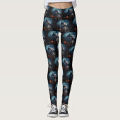 Weimaraner Halloween Scary Leggings (Voorkant)