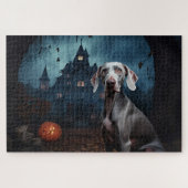 Weimaraner Halloween Scary Legpuzzel (Horizontaal)