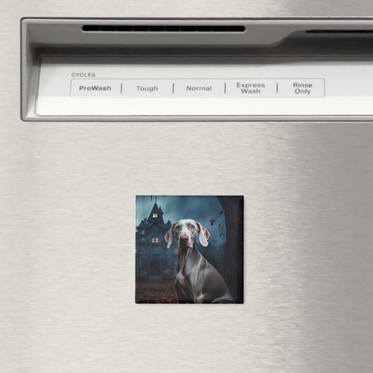 Weimaraner Halloween Scary Magneet (Insitu (Vaatwasser))
