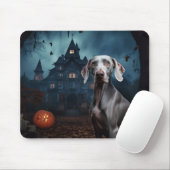 Weimaraner Halloween Scary Muismat (Met muis)