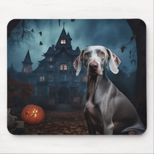 Weimaraner Halloween Scary Muismat