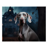 Weimaraner Halloween Scary Perfect Poster (Voorkant)