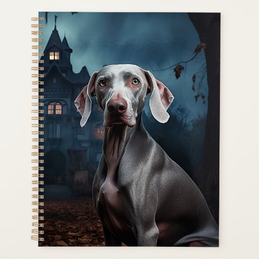 Weimaraner Halloween Scary Planner (Voorkant)