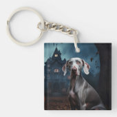 Weimaraner Halloween Scary Sleutelhanger (Voorkant)