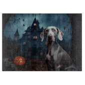 Weimaraner Halloween Scary Snijplank (Voorkant)