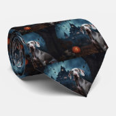 Weimaraner Halloween Scary Stropdas (Opgerold)