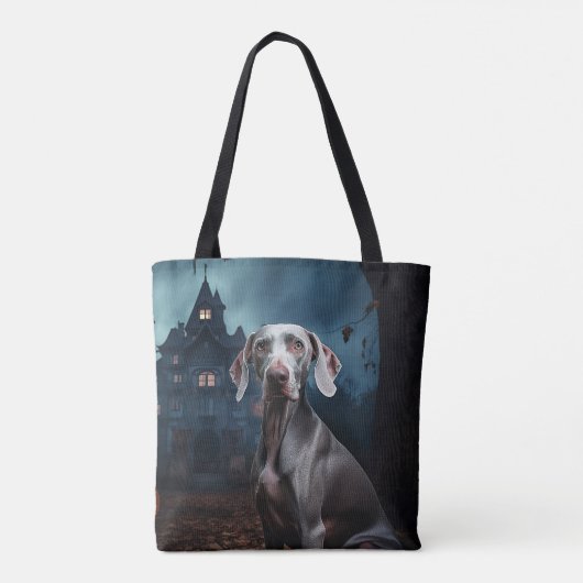 Weimaraner Halloween Scary Tote Bag (Achterkant)