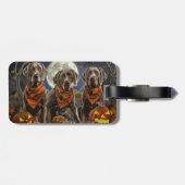 Weimaraner Halloween Spoken  Bagagelabel (Achterkant horizontaal)