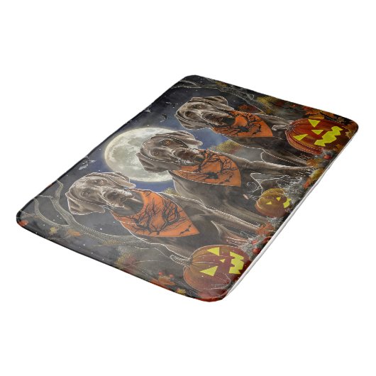 Weimaraner Halloween Spooky Badmat (Gekanteld)