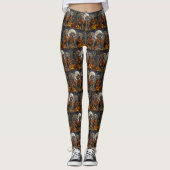 Weimaraner Halloween Spooky Leggings (Voorkant)