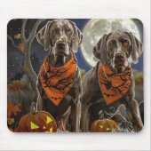Weimaraner Halloween Spooky Muismat (Voorkant)