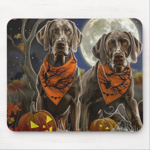 Weimaraner Halloween Spooky Muismat