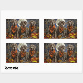 Weimaraner Halloween Spooky Rechthoekige Sticker (Vel)
