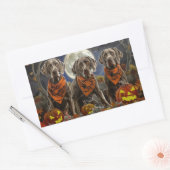 Weimaraner Halloween Spooky Rechthoekige Sticker (Envelop)
