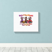 Weimaraner Halloween Thanksgiving Christmas Oversi Canvas Afdruk (Insitu (Houten vloer))