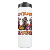 Weimaraner Halloween Thanksgiving Christmas Oversi Thermosbeker (Voorkant)