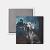 Weimaraner Halloween Verschrikkelijk Magneet (Voorkant / Achterkant)