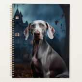 Weimaraner Halloween Verschrikkelijk Planner (Voorkant)