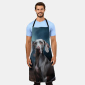 Weimaraner Halloween Verschrikkelijk Schort (Gedragen)