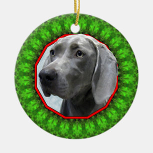 Weimaraner Happy Howliday Keramisch Ornament