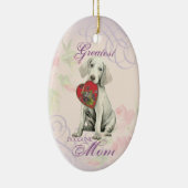 Weimaraner Heart Mam Ceramic Ornament (Rechts)