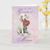 Weimaraner Heart mama Kaart (Gele Bloem)