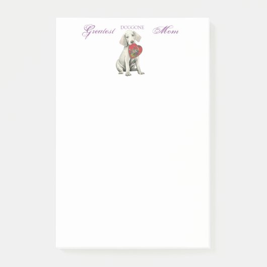 Weimaraner Heart mama Post-it® Notes (Voorkant)