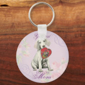 Weimaraner Heart mama Sleutelhanger (Voorkant)
