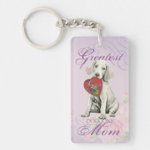 Weimaraner Heart mama Sleutelhanger