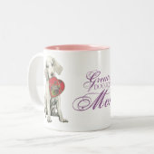 Weimaraner Heart mama Tweekleurige Koffiemok (Voorkant links)