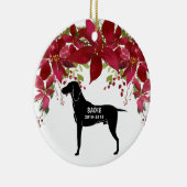 Weimaraner-herdenkingsornament voor kerstmis keramisch ornament (Rechts)