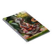 Weimaraner Hippie Meditatiesessie Zen Garden Notitieboek (Rechterzijde)