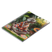 Weimaraner Hippie Meditatiesessie Zen Garden Notitieboek (Linkerzijde)