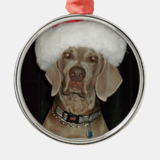 Weimaraner Holiday Helper Metalen Ornament