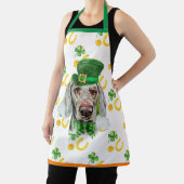 Weimaraner Holiday Home Decor St Patrick's Day Dog Schort (Insitu)