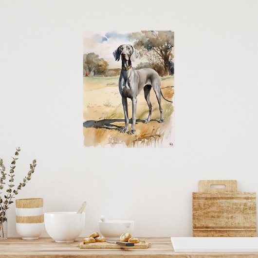 Weimaraner - Hond Art Print (Keuken)