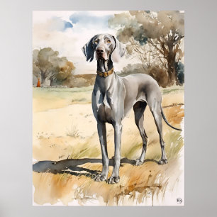 Weimaraner - Hond Art Print