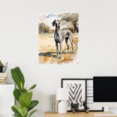 Weimaraner - Hond Art Print (Thuiskantoor)