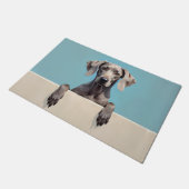 Weimaraner Hond deurmat Kunst (Schuin)