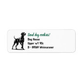 Weimaraner hond etiket (Voorkant)