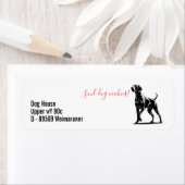 Weimaraner hond etiket (Insitu)